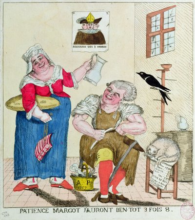 Geduld Margot, es wird bald dreimal so viel sein, 1789 von French School